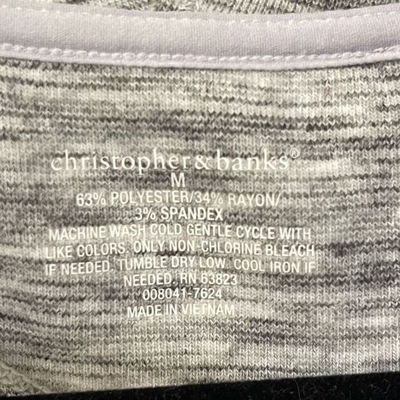 Christopher&banks  NWOT Grey Stretch Cowl Neck Tulip Hem Long-sleeve Sweatshirt - Picture 6 of 8